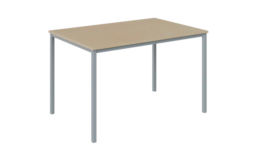 JPT 120 Jídelní stůl 1200 x 800 mm, deska bříza irská / podnož stříbrná